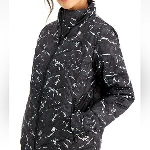 The North Face Tamburello 2 Puffer Jacket Black White Splatter Sky Camo Size XS